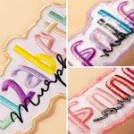 Personalised Multicolor Embroidered Name Patch Sports Event Cheer Accessories Back to School Birthday Gift for Kids