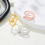 Bague stéthoscope en argent sterling personnalisée avec pierre de naissance Semaine des infirmières Cadeau d'appréciation pour infirmière Médecin Personnel médical