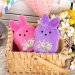 Spersonalizowany 2026 Easter Eggs Kolorowy króliczek Pluszowa portmonetka z imieniem Urodziny Powrót do szkoły Wielkanocny prezent dla dzieci