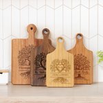 Tabla de cortar para embutidos personalizada y grabada con el árbol de la vida Regalo de boda para la familia