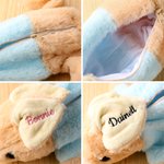 Personalised Bunny Rabbit Plush Pencil Bag with Embroidered Name School Stationery Christmas Back to School Easter Gift for Kids