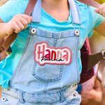 Personalised Multicolor Embroidered Name Patch Sports Event Cheer Accessories Back to School Birthday Gift for Kids