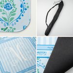 Spersonalizowana mata do mahjonga z kwiatowym wzorem, antypoślizgowym monogramem winorośli i torbą do przechowywania Prezent urodzinowy na noc mahjonga dla miłośników mahjonga