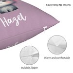 Personalised Cute Rabbit Multicolor Cushion Cover with Name Home Decor Birthday Gift for Boys Girls
