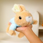 Personalised Bunny Rabbit Plush Pencil Bag with Embroidered Name School Stationery Christmas Back to School Easter Gift for Kids