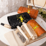 Sac de maquillage personnalisé en cuir PU avec nom Cadeau d'anniversaire pour femme Callie × Marsupilami®.
