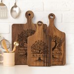 Tabla de cortar para embutidos personalizada y grabada con el árbol de la vida Regalo de boda para la familia