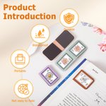 Personalised Crystal Birth Flower Postage Stamp PU Leather Magnetic Bookmark Clip with Name Reading Accessory Birthday Gift for Book Lover Bookworm