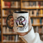 Taza de café de cerámica personalizada Book Dragon con nombre Regalo de cumpleaños de uso diario para amantes de los libros Bookworms
