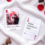 Gepersonaliseerde bruiloft foto gastenboek speelkaarten set met naam en datum verloving bruiloft Valentijnsdag cadeau voor pasgetrouwden Banquet Planners