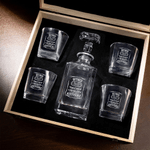 Personalised Retro Frame Retired Whiskey Decanter with Engraved Year Father's Day Retirement Gift for Father Friends Bartenders