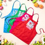 Tablier réglable pour enfant avec nom et poche Accessoire de cuisine Cadeau de Pâques pour Garçons Filles