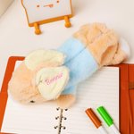 Personalised Bunny Rabbit Plush Pencil Bag with Embroidered Name School Stationery Christmas Back to School Easter Gift for Kids