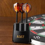Personalized PU Leather Dart Case with Engraved Text and Holding 3 Darts Tournament Accessories Birthday Gift for Dart Lovers