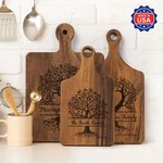 Tabla de cortar para embutidos personalizada y grabada con el árbol de la vida Regalo de boda para la familia