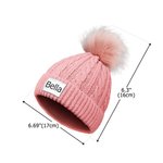 Personalised Cute Name Multicolor Soft Beanie Hat Winter Accessory Birthday Gift for Boys Girls