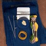 Personlig liten Speedweve Darning Loom med namn Handhållet reparationsverktyg Mors dag Födelsedagspresent för syälskare Mamma Darning Entusiaster