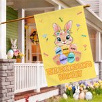 Personalizzato multicolore carino ghirlanda coniglietto uova di Pasqua giardino bandiera con nomi Outdoor Decor regalo di Pasqua per gli amici della famiglia