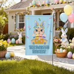 Personalizzato multicolore carino ghirlanda coniglietto uova di Pasqua giardino bandiera con nomi Outdoor Decor regalo di Pasqua per gli amici della famiglia