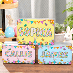 Personalisierte Osterei Schmetterling Lebensmittelqualität Metall Keksdose Aufbewahrungsbox mit Namen Ostern Party Geschenk für Kinder