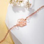Personalizada Cristiana Cruz Nacimiento Flor Collar Bautizo Cumpleaños Aniversario Día de San Valentín Regalo para Mujeres Cristianas