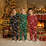 Personalizzato 6 7 Natale Slang Pun Pigiama Pantaloni e Set con nome Regalo di Natale quotidiano per bambini