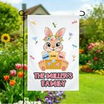Personalizzato multicolore carino ghirlanda coniglietto uova di Pasqua giardino bandiera con nomi Outdoor Decor regalo di Pasqua per gli amici della famiglia