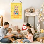 Personalizzato multicolore carino ghirlanda coniglietto uova di Pasqua giardino bandiera con nomi Outdoor Decor regalo di Pasqua per gli amici della famiglia