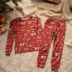 Personalizzato 6 7 Natale Slang Pun Pigiama Pantaloni e Set con nome Regalo di Natale quotidiano per bambini