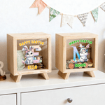 Spersonalizowany Happy Easter Cute Easter Bunny Clear Window Money Box Skarbonka z inicjałem i imieniem Dekoracja pokoju Prezent wielkanocny dla dzieci