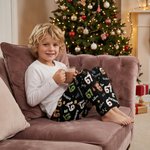 Personalizzato 6 7 Natale Slang Pun Pigiama Pantaloni e Set con nome Regalo di Natale quotidiano per bambini