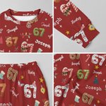 Personalizzato 6 7 Natale Slang Pun Pigiama Pantaloni e Set con nome Regalo di Natale quotidiano per bambini