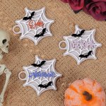 Personalized Spider Web Bat Acrylic Tumbler Plate Tag with Name Accessory for Stanley Cup Halloween Gift for Friends