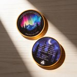 Personligt Northern Lights Sobriety Coin AA Chip med nummer och displayställ Jubileumsgåva för den som firar milstolpar i nykterhet