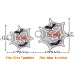 Personalized Spider Web Bat Acrylic Tumbler Plate Tag with Name Accessory for Stanley Cup Halloween Gift for Friends