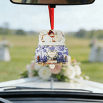 Personalised Just Married Wedding Car Acrylic Ornament with Surname and Date Wedding Anniversary Gift for Newlyweds