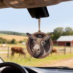 Personalised Vintage Donkey Wooden Ornament with Name Home Decor Birthday Gift for Farmers Donkey Lovers