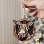 Personalised Vintage Donkey Wooden Ornament with Name Home Decor Birthday Gift for Farmers Donkey Lovers