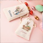 Henkilökohtainen pääsiäispupu 12 oz emali muki kiristysnauha hoitoon laukku asetettu nimi Happy Easter lahja pojille tytöille