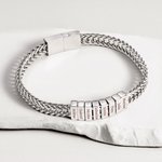 Bracelet de style tressé personnalisé avec 1-12 noms gravés - Cadeau d'anniversaire Saint-Valentin pour les hommes