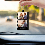Personalised 1-3 Film Photos Acrylic Ornament Car Charm with Name Birthday Valentine's Day Anniversary Gift for Couple