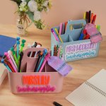 Personalised Teacher Fuel Caddy 3D Letter Desk Organizer with Name and Label Back to School Appreciation Gift for Teacher