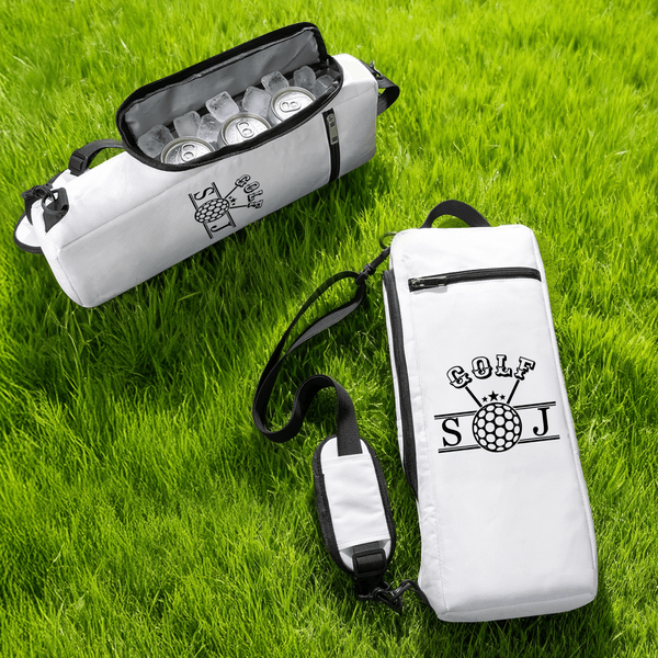 Personalizzato Golf Clubs Monogram isolato birra borsa frigo con nome Accessori sportivi Golf Club regalo di compleanno per gli amanti del golf