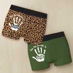 Personalized This Ass Belongs To Handprint Men's Boxer Brief with Name Valentine's Day Anniversary Gift for Husband Boyfriend