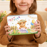 Boîte en fer blanc personnalisée avec nom pour les œufs de Pâques, les gâteaux, les animaux et les biscuits Cadeau de Pâques pour les garçons et les filles