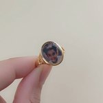 Gepersonaliseerde Sterling Zilver Ring met Verborgen Warmtefoto Twee Geboortestenen en Tekst Verjaardag- of Jubileumcadeau voor Dames