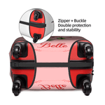 Gepersonaliseerde Multicolor Geboortebloem Geboortesteen Bagagehoes Past 18-32 Inch Koffer met Naam Reisaccessoires Verjaardagscadeau voor Vrouwen
