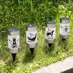 Personalized Pet Sympathy Memorial Gifts Dog Cat Loss Memorial Solar Lights with Name for Garden Pet Lovers