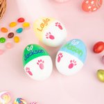 Personalisierte Multicolor Kaninchenohren Pfote Osterei Ornament mit Namen Schreibtisch Dekor Korb Stuffer Ostern Party Geschenk für Familie Kinder