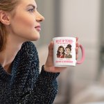 Personlig Best Friends Cartoon Characters 11 oz 15 oz keramisk mugg med namn Daglig användning Jubileum Födelsedagspresent för besläktade